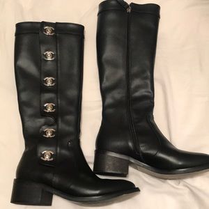 channel thigh high winter boots